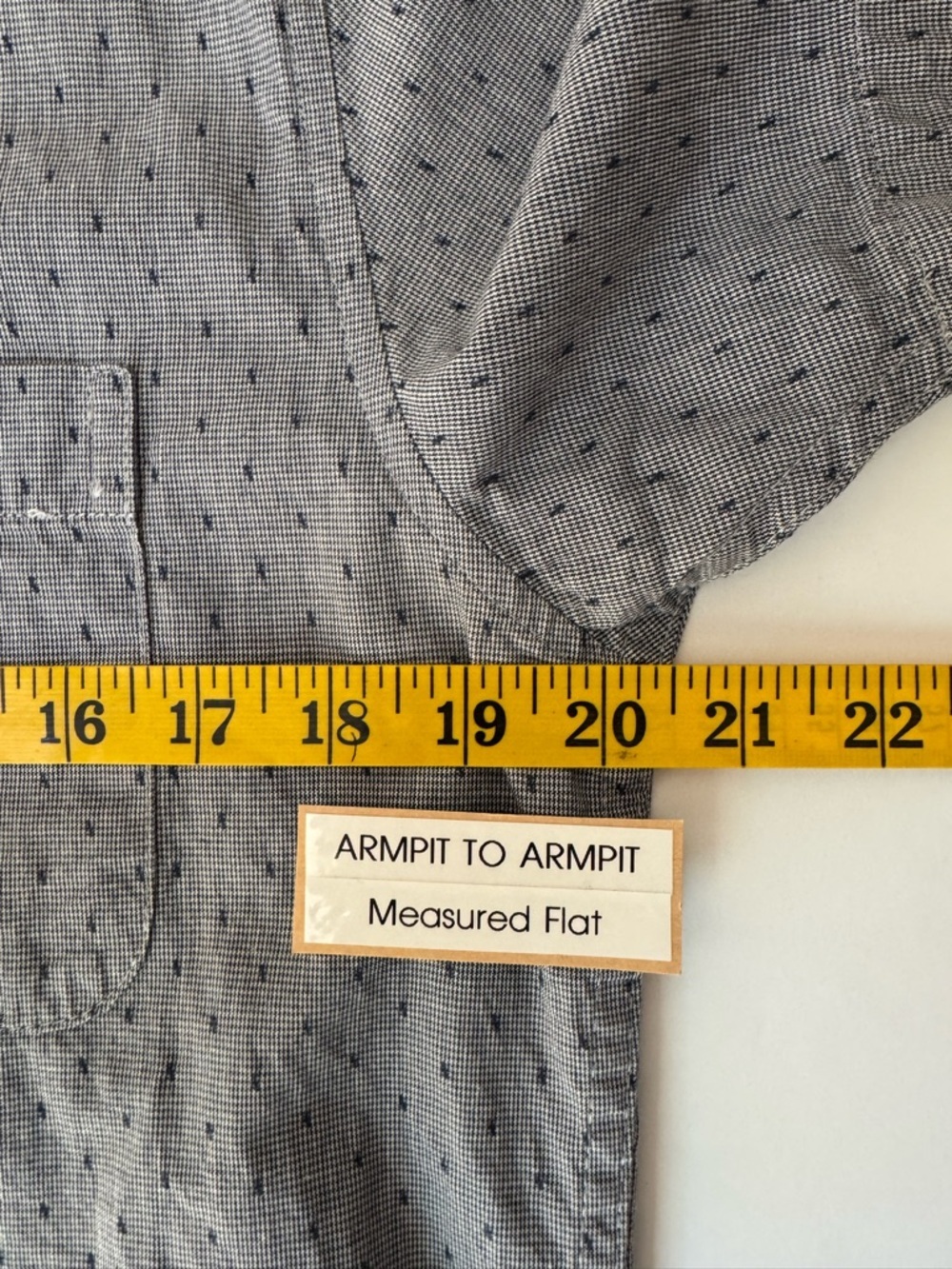 RVCA Blue Short Sleeve Button-Down Shirt Slim Fit with Subtle Dot Print Size S - Picture 9 of 14